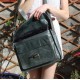 Satchel Single Buckle Charcoal Leather